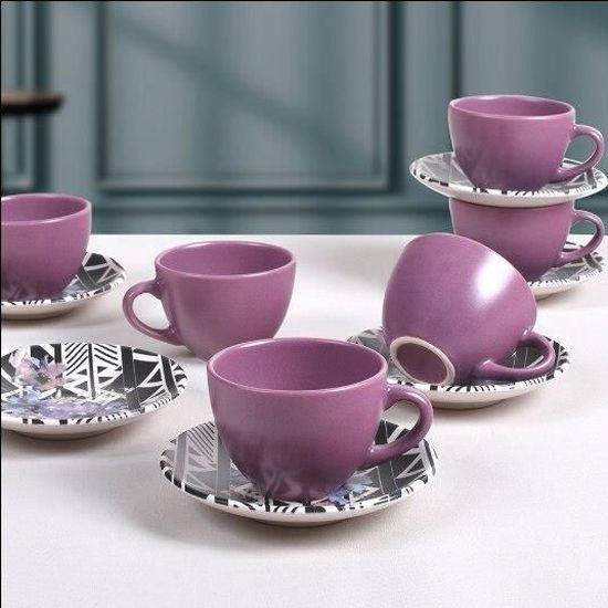 Set tasses à café TARA porcelaine 12 pièces 6 personnes