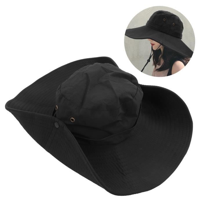 Chapeau De Soleil Grande Taille UPF50+ - Bord Large, Réglable, Pour Randonnée Et Plein Air