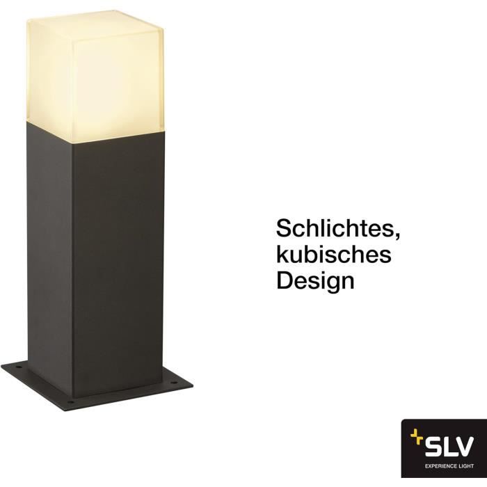 Borne Extérieure SLV Grafit 30 Anthracite - Éclairage Jardin Allée E27 IP44 11W
