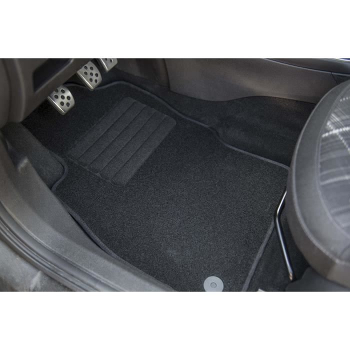 DBS 1763203 Tappetini Auto - Su Misura - Tappetini pianale Auto - 3 Pezzi - Antiscivolo - Moquette nera 900g/m² - Finitura Velluto - Gamma Star