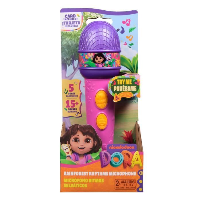 Micro Dora L'explorateur Bilingue Français/anglais - 18 Cm, 4 Chansons Et 9 Sons, Jouet Enfant 3 Ans Et Plus