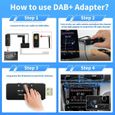 Antenne Dab-Dab + Antenne Voiture Adaptateur Radio de Voiture pour MP3 MP5 Android Autoradio,Adaptateur Récepteur d'autoradio[S81]-2
