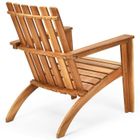 Giantex - Chaise Adirondack En Bois D'acacia Pour Jardin, Balcon Ou Terrasse (charge 160 Kg