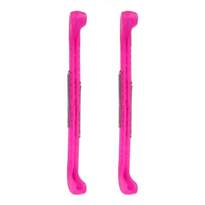EIHI 1 Paire Protège-Lames De Patin à Glace Ajustable - Protection Patins Hockey Et Patinage Artistique Rose
