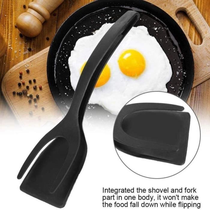 Spatule à Crêpes En Silicone Résistante à La Chaleur - Tête Ronde 13 Cm, Longueur 25 Cm - Pour Poêles Antiadhésives - 7