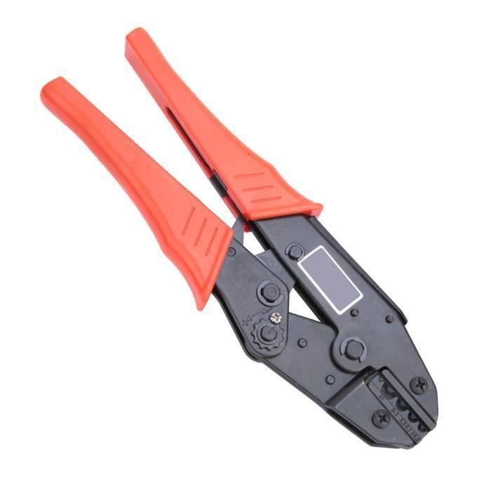 TITAN Pince à Sertir à Cliquet - Pour Bornes Isolées 22-10 AWG - Double Sertissage Sécurité