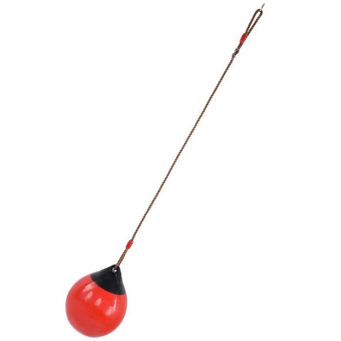 Idena 40196 Balançoire en Plastique Rouge, pour Enfants à partir de 3 Ans, avec Corde de Maintien réglable et Anneaux en Acier, capacité de Charge jusqu'à 50 kg, pour Un Plaisir de