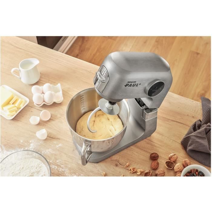 Robot Pâtissier Sencor Premium 1500W - Multifonction, Full Metal, Accessoires Complets + Broyeuse