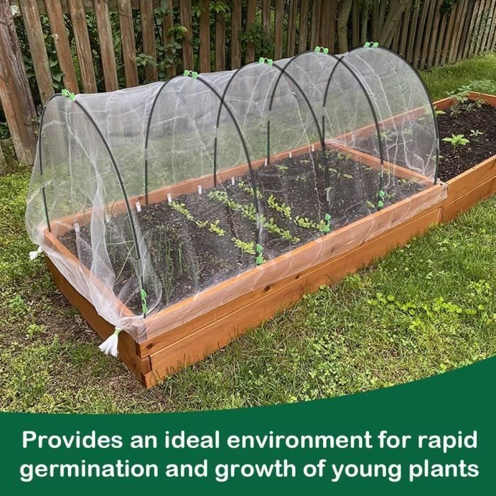 Arceaux Serre Tunnel Jardin - 18 Arceaux Fibre De Verre + Accessoires - Kit DIY Pour Protéger Plantes
