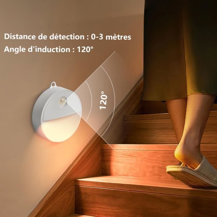 Lampe LED Sans Fil Avec Détecteur De Mouvement, Rechargeable, Sous-meuble, Pour Cuisine, Garde-robe, Chevet, Bande Lumineuse à Induction / Veilleuses