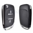 Coque de clé télécommande à 2 bouton Pour Peugeot 308 207 307 3008 5008 807 Expert Partner Citroën C3 Picasso C2 C3 C4 CE0523 HU83-3