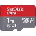 SanDisk 1 to Ultra microSDXC UHS-I Carte vitesse jusqu'à 150 Mo/s, Classe 10, U1, homologuée A1 nouveauté 2022 (adaptateur SD-3
