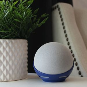 Support Mural ABS Pour Echo Dot 4/5 - Passe-Câble Intégré, Fixation Discrète Blanc