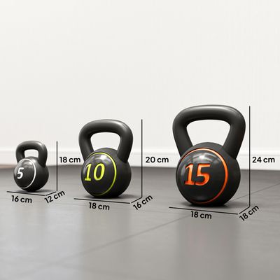Kettlebell ATLETICA Caoutchouté 6kg – Poignée Chromée, Acier Qualité Studio – 4 à 32 Kg Disponibles