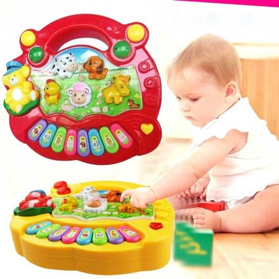 Piano De Ferme Des Animaux Jouet Musique Bebe Enfants Clavier D Instrument Animal Farm Music Education De Bebe Jouets Rouge Cdiscount Jeux Jouets