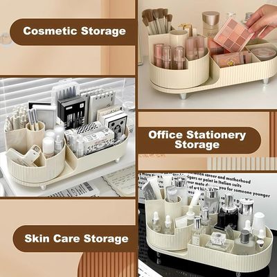Organiseur De Maquillage Rotatif 360° En Bambou Sorbus - Rangement Cosmétiques Et Salle De Bain Élégant