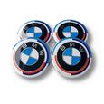 KIT 7 Badge LOGO Embleme BMW Édition 50e Anniversaire Capot 82mm+ Coffre 74mm +Volant + 4 X Cache Moyeu 68mm-5