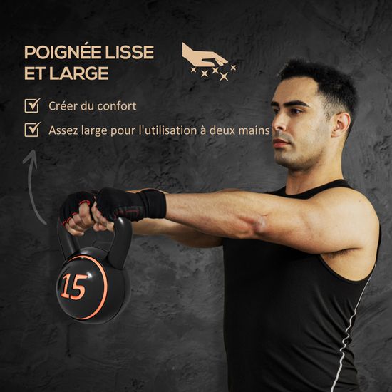 Kettlebell classique 4 à 40 kg pour entrainement de Cross Training