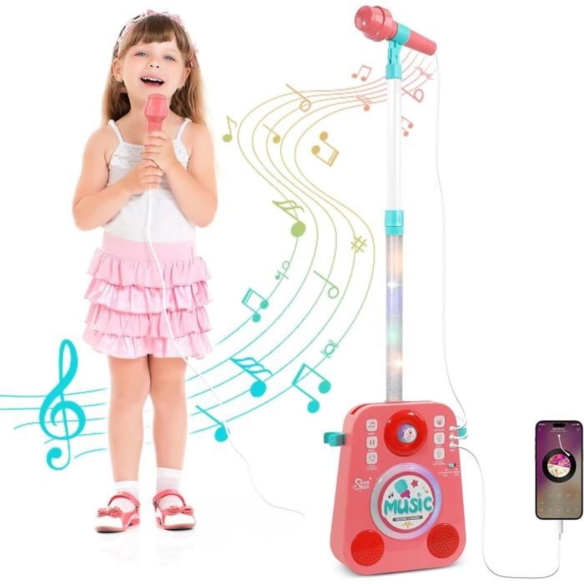 Set karaoké avec microphone - Fenton KSM15W - Set karaoké avec 2x microphone karaoké Set karaoké avec microphone - Fenton KSM15W - Set karaoké avec 2x microphone karaoké