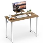 WILLONIN MARRON Bureau Informatique 80x40x75cm pour salon et chambre, Table d'ordinateur avec Support d'écran Amovible, Pieds Antidérapante