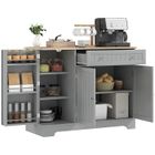 Buffet cuisine - HOMCOM - 2 placards, tiroir, étagères de porte et étagère réglable - MDF - 105x40x83cm - gris