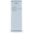 SCHNEIDER - SCDD208VBL - Réfrigérateur 2 portes Vintage - 211L (172+39) - Froid statique - Dégivrage automatique - 3 clayettes- Bleu