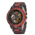 TECH DISCOUNT Montre Mécanique Automatique - TD® - Luxe - Bois - Rouge - 47.9mm