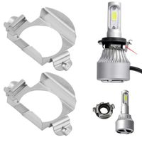Paire de support de retenue adaptateur ampoules H7 LED pour Mercedes - Benz Ford Silver-LAT