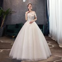 Robes de mariée légères 2020 nouvelle mariée a épaule Mori système rêve étoilé ciel super fée luxe luxe long traînant l