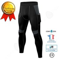 Pantalon de fitness pour hommes PRO - CONFO® - haute élasticité - séchage rapide - noir