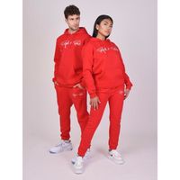 Jogging molleton signature rouge/blanc - Project X Paris - cordon de serrage, poches et broderie logo