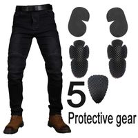 Jeans de course moto pour hommes avec 5 protections antichute pantalons moto