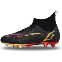 Nouveaux crampons pour hommes chaussures hautes antidérapantes de football d'entraînement en plein noir
