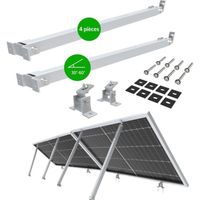 NuaSol Kit de montage pour centrale électrique de balcon | 4 supports de panneau solaire | 30°-60° | support de panneau solaire