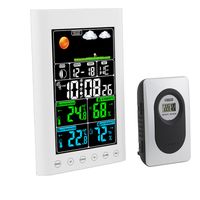 Écran couleur écran météo horloge météo sans fil horloge de température et d'humidité intérieure et extérieure réveil électronique