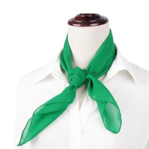 ECHARPE - FOULARD Foulards en soie Mouchoir en soie Sentiment Echarpe Taille Moyenne Cadeau Mince et Doux Pour Filles Ou Dames 65 * 65cm - Vert