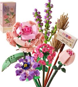 FLEUR ARTIFICIELLE Construction Bouquet de Fleurs 547 Pièces, Rose Fl