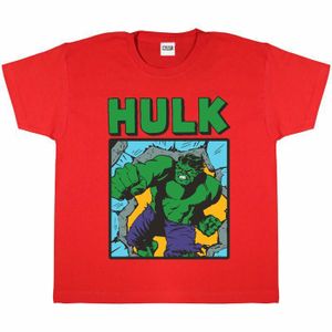 T-SHIRT T-shirt Popgear - MAR00103GTS03 - Marvel Comics Hulk Smash Girls T-Shirt Red Tendance Garcon