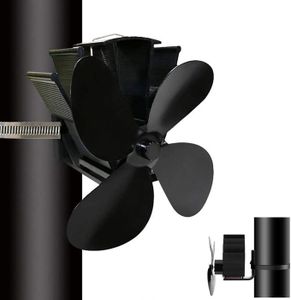 POÊLE À BOIS Xianeufun Ventilateur de cheminée sans courant pour poêle à bois, pour une distribution optimale de l'air (4 pales).[Q1174]
