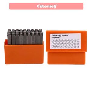 Kit D'estampage Métal 63 Pièces - Poinçons Chiffres Et Lettres 3mm - Neuf