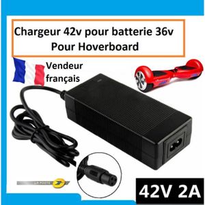 CHARGEUR BATTERIE VÉLO Chargeur hoverboard 36v - pour batterie 36v - Noir