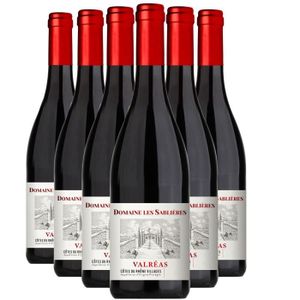 VIN ROUGE Côtes du Rhône Villages Valréas Rouge 2019 - Lot d