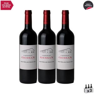 VIN ROUGE Château Gessan Rouge 2016 - Lot de 3x75cl - Vin Ro