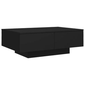 TABLE BASSE SVP- MODERNE Table basse Noir 90x60x31 cm Agglomér
