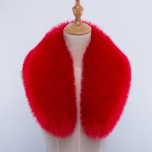 ECHARPE - FOULARD rouge 60cm Manteau À Col En Fourrure Pour Hommes E