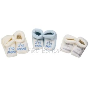 Chausson blanc bébé 50%maman 50%papa – FPM magnet