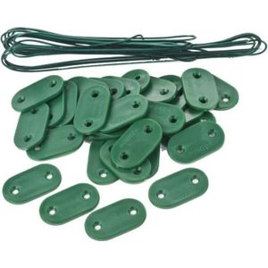 Bobine fil de fer plastifié coloris vert 25 m : Cordes, raphias et