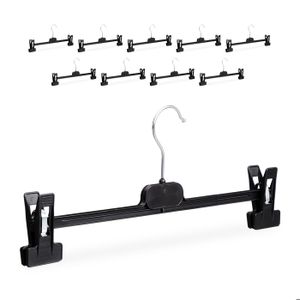 Cintre à pinces en Plastique Recyclé Noir 36cm – par 50