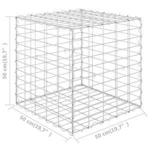 PIERRE - GABION PIERRE TIP - Lit surélevé cube à gabion Fil d'acier 50x50x50 cm - YOSOO - DX001305