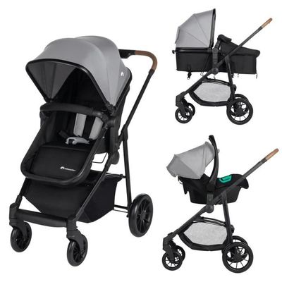 Bebeconfort Roadeo 3 en 1, Poussette 3 en 1 avec nacelle et cosi, De la  naissance à 4 ans, 0-22 kg, Shadow Block (gris) : : Bébé et  Puériculture